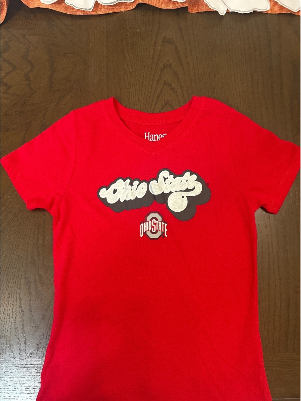 Hanes Ohio State Red Cotton Blend T-Shirt Size M 7/8